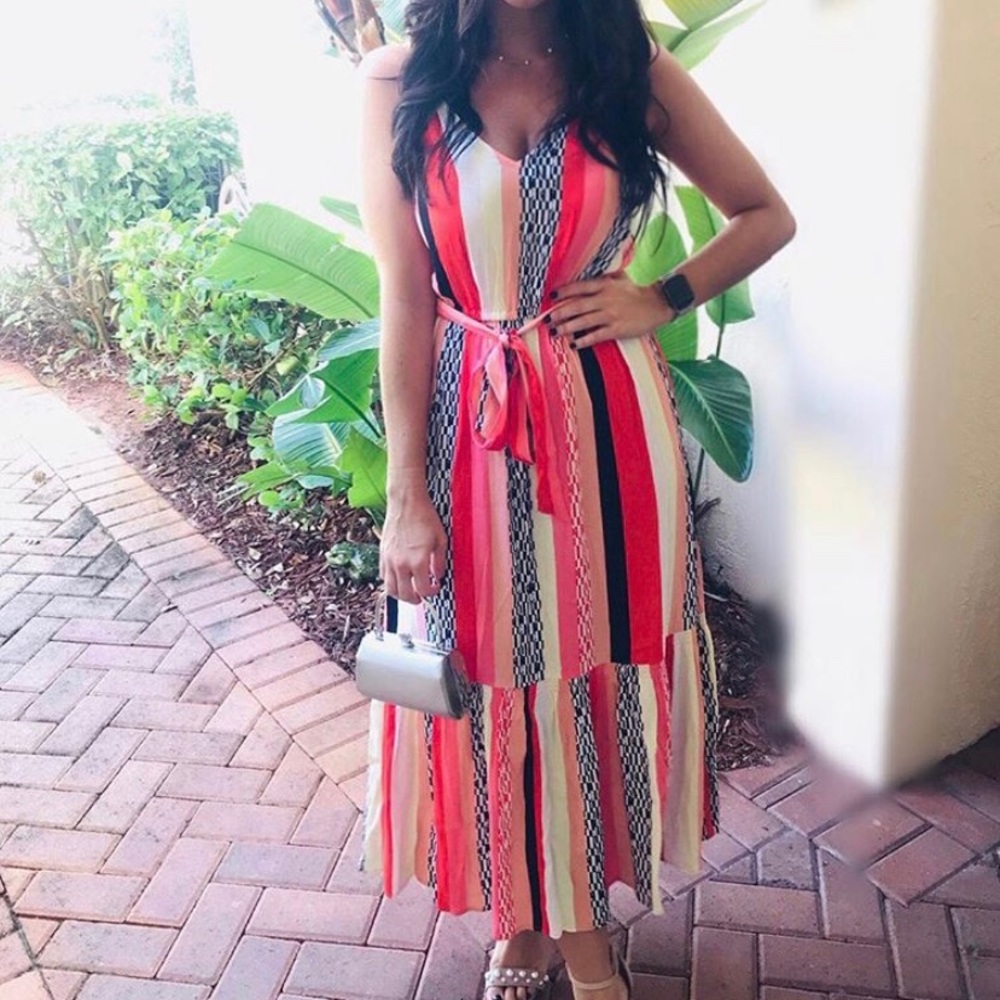 Striped long dress